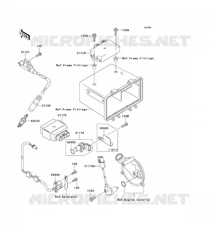 SYSTEME D&acute;ALLUMAGE Kawasaki QUAD 360 2006 KVF360  KVF360B6F