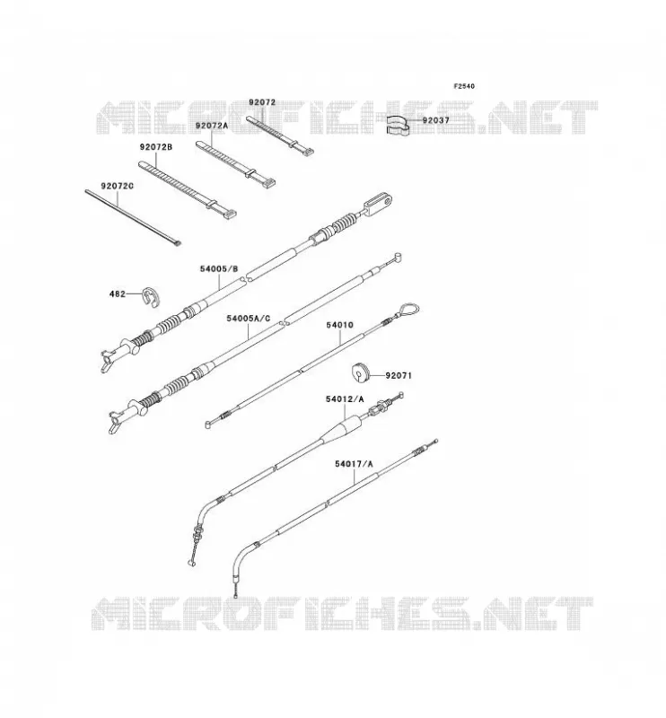 CABLES Kawasaki QUAD 360 2006 KVF360  KVF360B6F