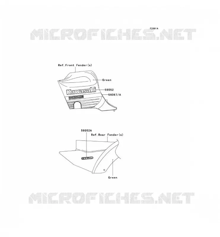 STICKER(GREEN) Kawasaki QUAD 360 2006 KVF360  KVF360B6F