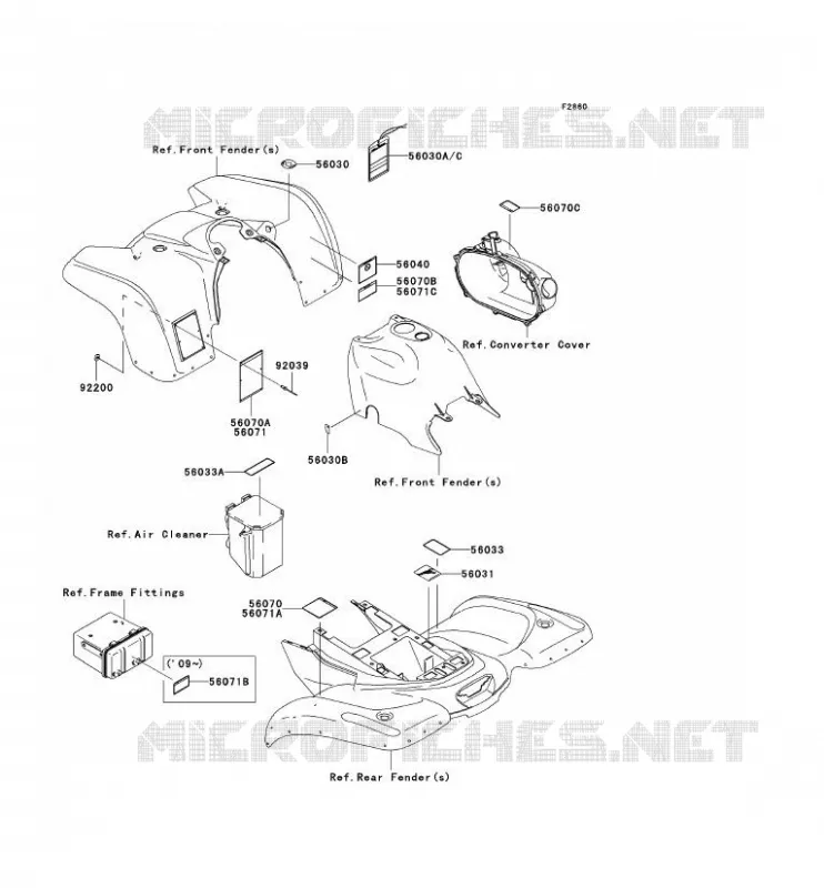 LABEL Kawasaki QUAD 360 2007 KVF360  KVF360B7F