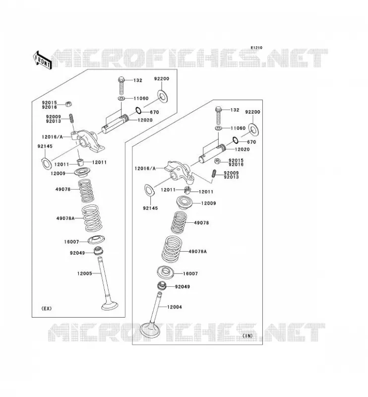 SOUPAPE Kawasaki QUAD 360 2007 KVF360  KVF360B7F