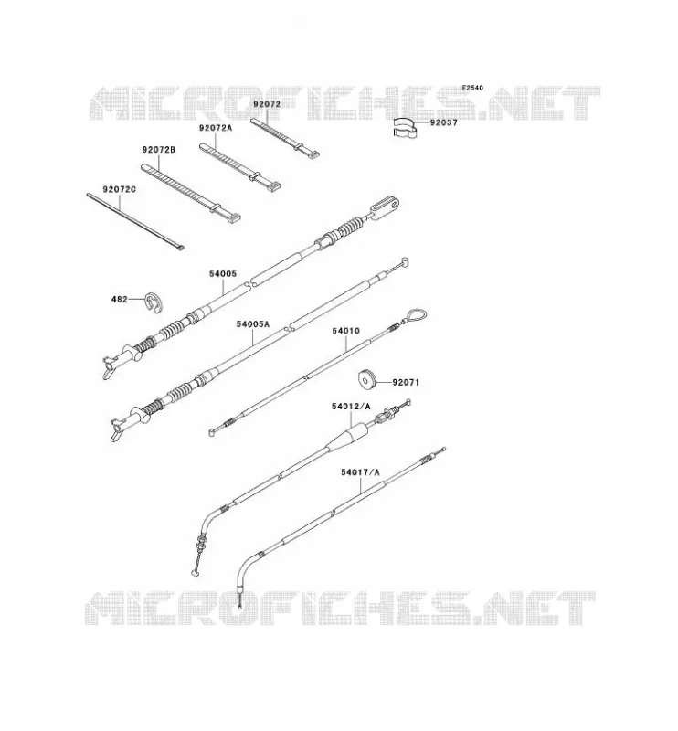 CABLES Kawasaki QUAD 360 2008 KVF360  KVF360B8F
