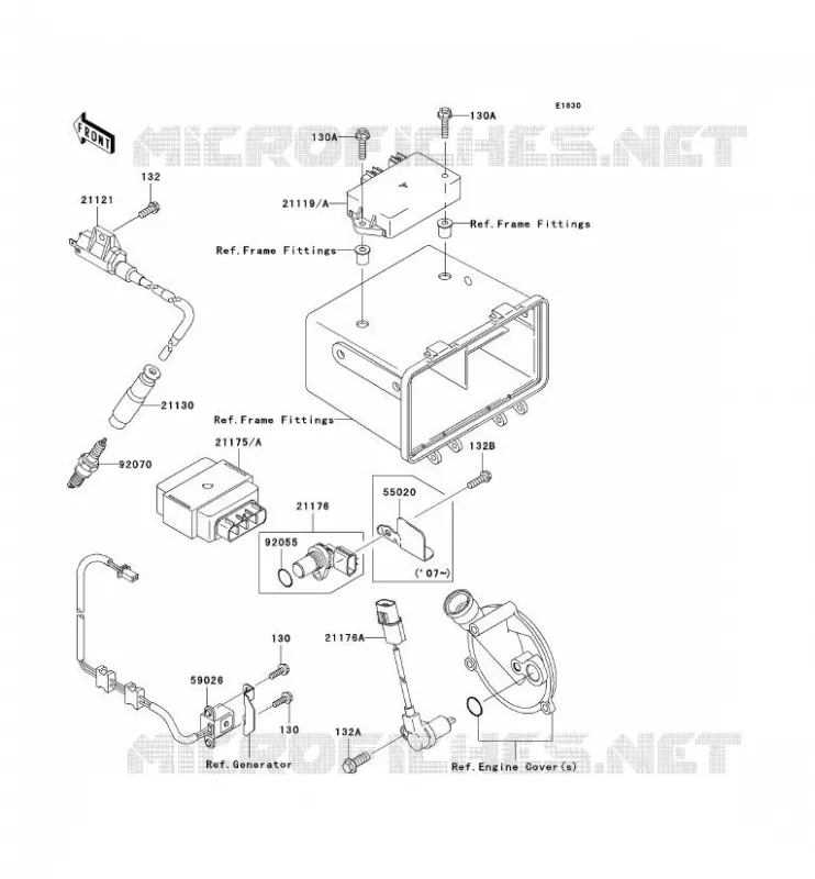 SYSTEME D&acute;ALLUMAGE Kawasaki QUAD 360 2008 KVF360  KVF360B8F