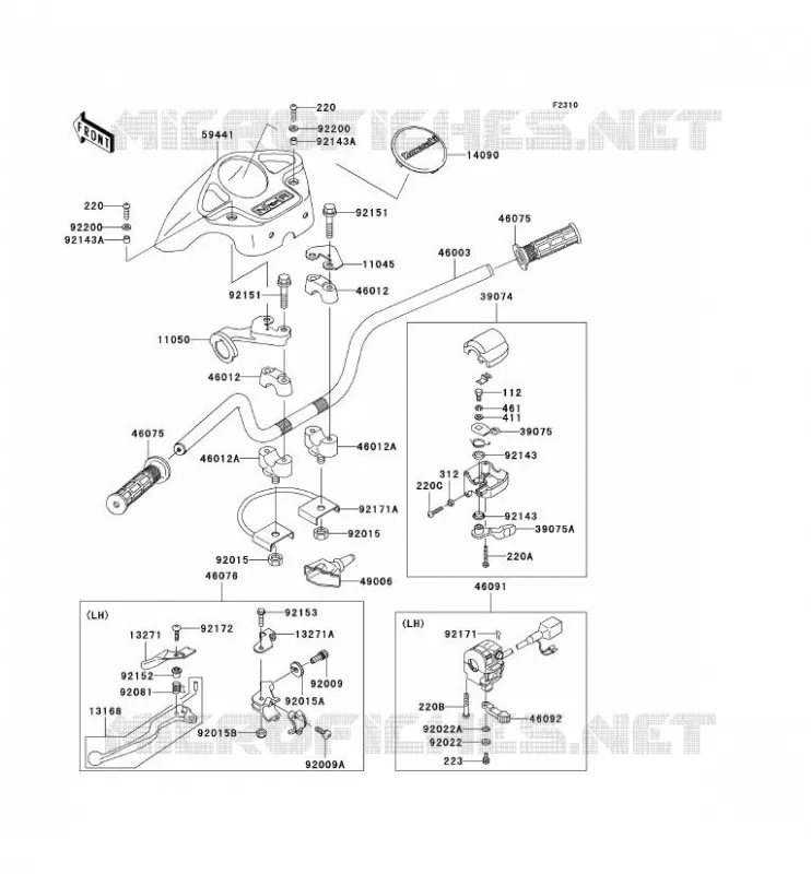 GUIDON Kawasaki QUAD 360 2008 KVF360  KVF360B8F