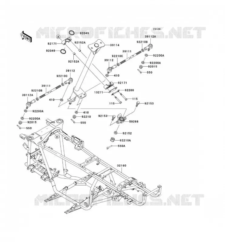CH&Acirc;SSIS Kawasaki QUAD 360 2008 KVF360  KVF360B8F