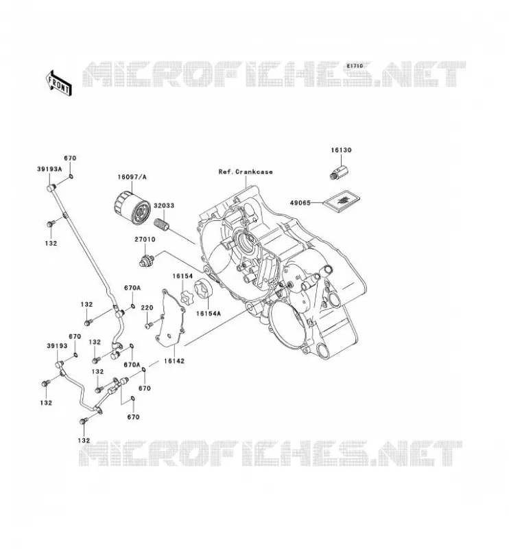 POMPE A HUILE/FILTRE &Agrave; HUILE Kawasaki QUAD 360 2008 KVF360  KVF360B8F