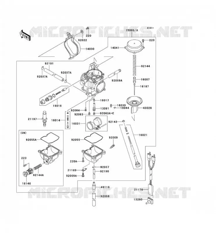 CARBURATEUR Kawasaki QUAD 360 2004 KVF360 4X4  KVF360-C2