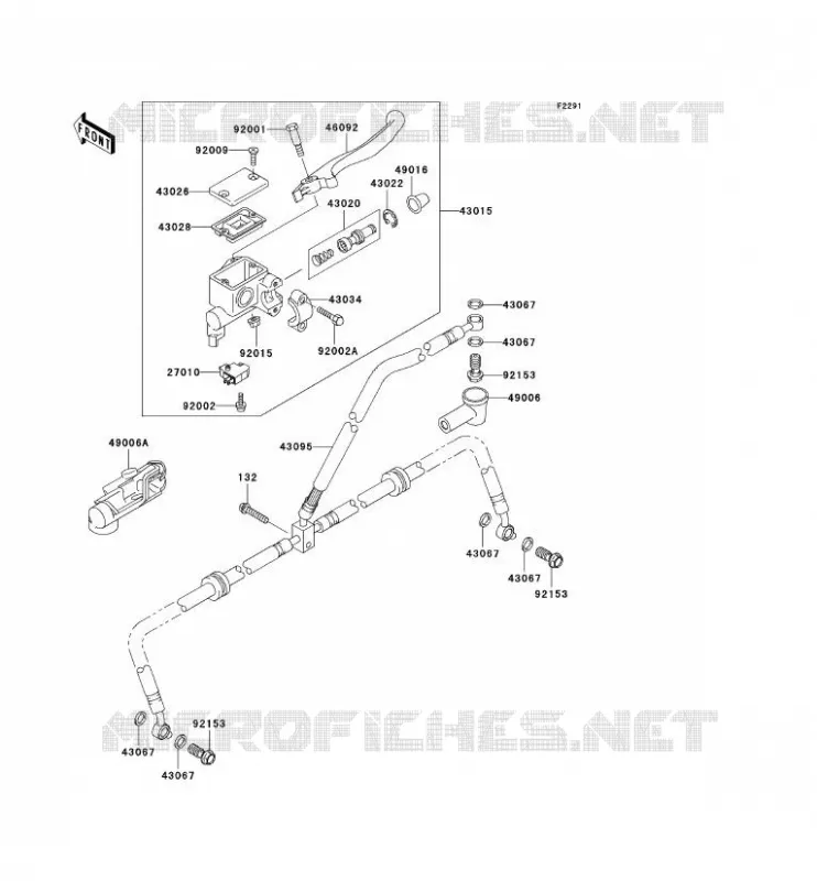 MAITRE CYLINDRE AV Kawasaki QUAD 360 2004 KVF360 4X4  KVF360-C2