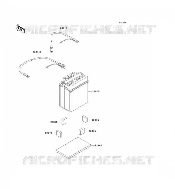 PIECE EN OPTION(BATTERY)(CN) Kawasaki QUAD 360 2006 KVF360 4X4  KVF360C6F