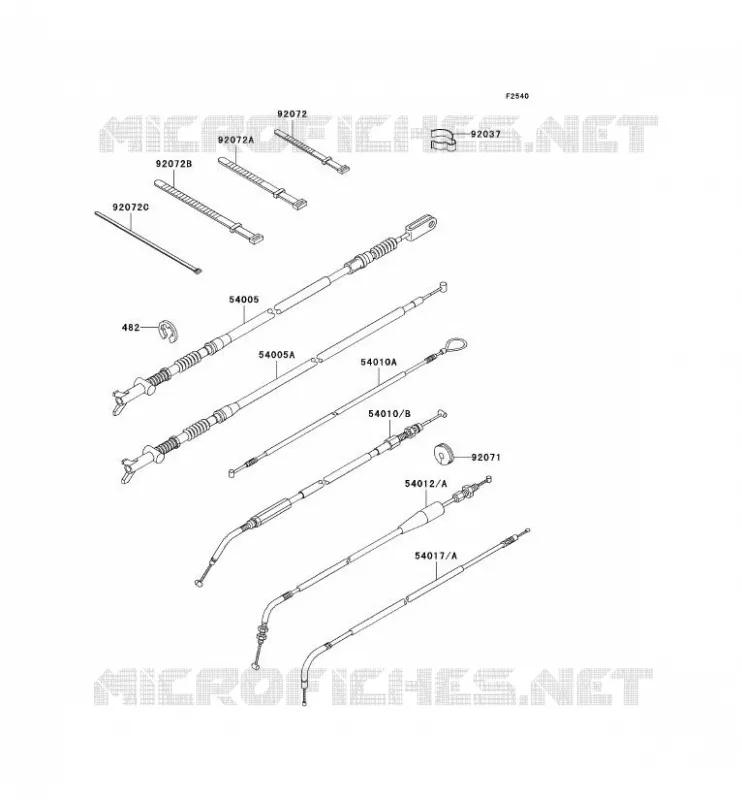 CABLES Kawasaki QUAD 360 2007 KVF360 4X4  KVF360C7F