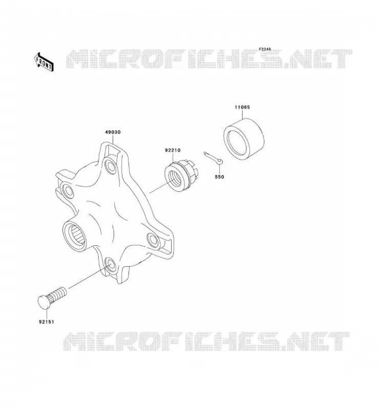 MOYEU ARRIERE Kawasaki QUAD 360 2007 KVF360 4X4  KVF360C7F