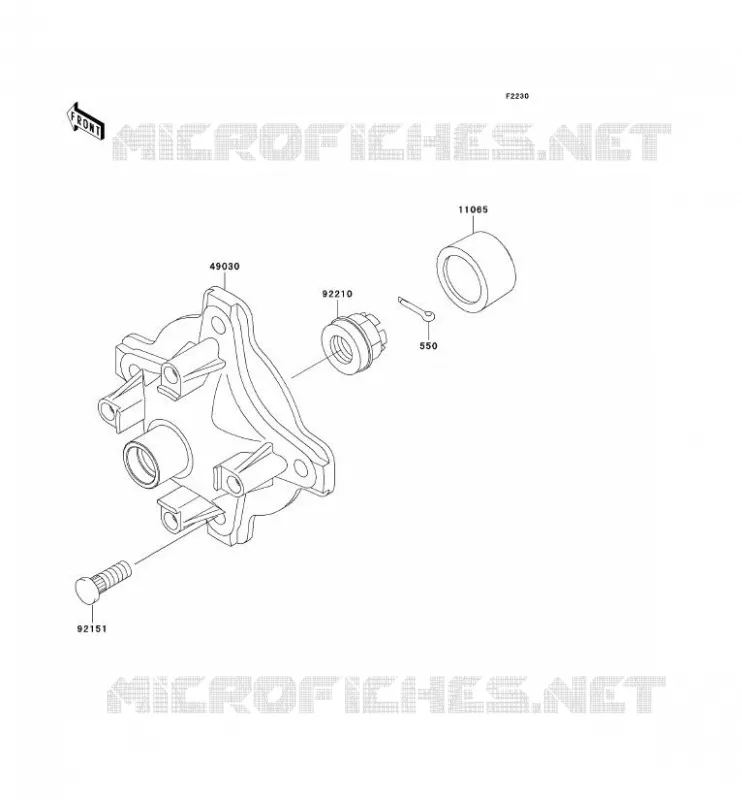 MOYEU AVANT Kawasaki QUAD 360 2007 KVF360 4X4  KVF360C7F