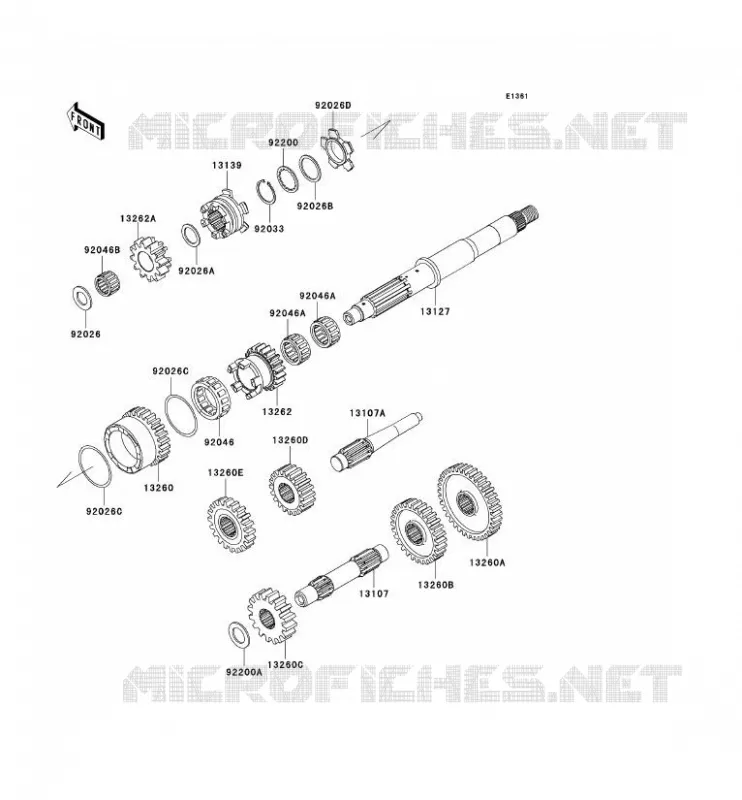 TRANSMISSION Kawasaki QUAD 360 2007 KVF360 4X4  KVF360C7F