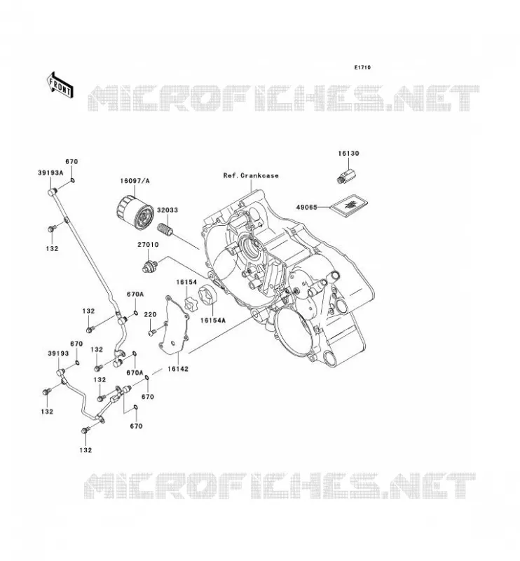 POMPE A HUILE/FILTRE &Agrave; HUILE Kawasaki QUAD 360 2008 KVF360 4X4  KVF360C8F