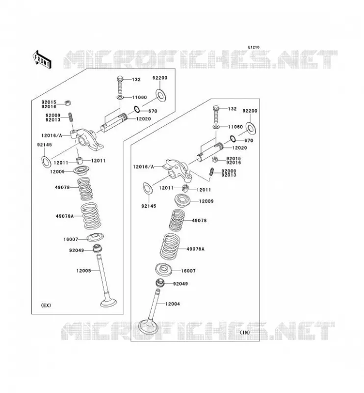 SOUPAPE Kawasaki QUAD 360 2009 KVF360 4X4  KVF360C9F