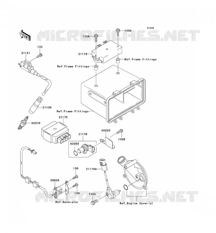 SYSTEME D&acute;ALLUMAGE Kawasaki QUAD 360 2011 KVF360 4X4  KVF360CBF