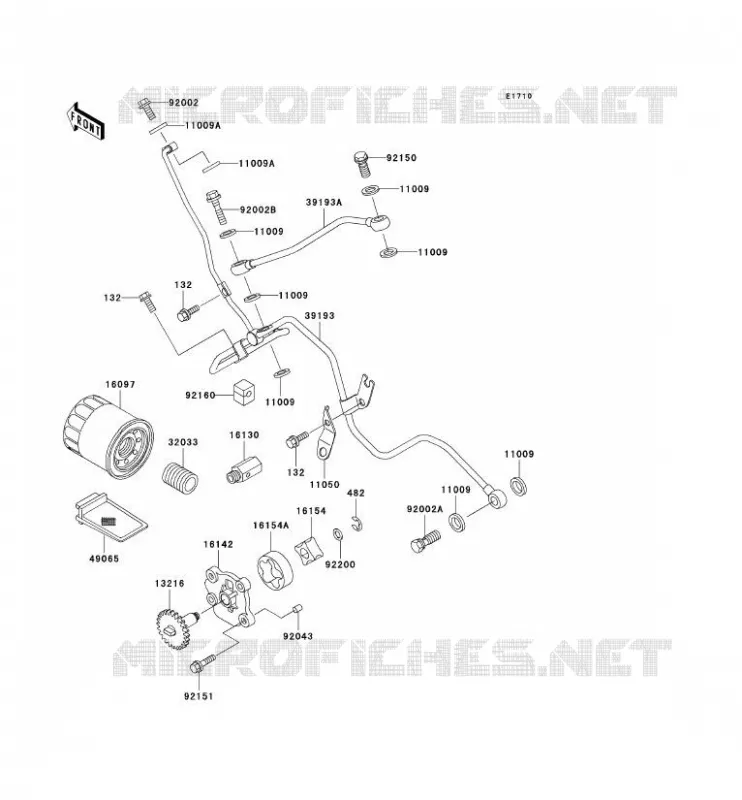 POMPE A HUILE/FILTRE &Agrave; HUILE Kawasaki QUAD 400 1998 KVF400 4X4  KVF400-A2