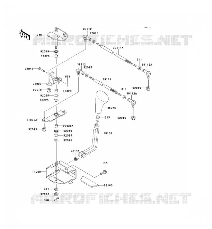 CONTROLE Kawasaki QUAD 400 1998 KVF400  KVF400-B1