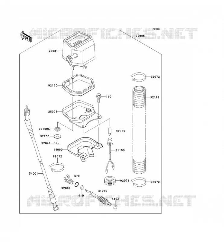 PIECE EN OPTION(COMPTEUR) Kawasaki QUAD 400 1998 KVF400  KVF400-B1