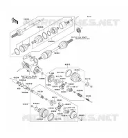 ARBRE DE TRANSMISSION(AVANT) pour Kawasaki KVF400 4X4 1999
