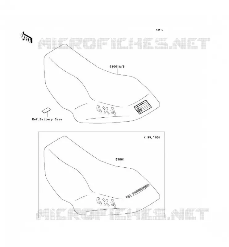 SELLE Kawasaki QUAD 400 1999 KVF400 4X4  KVF400-C1