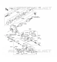 ARBRE DE TRANSMISSION(AVANT) pour Kawasaki KVF400 4X4 2000