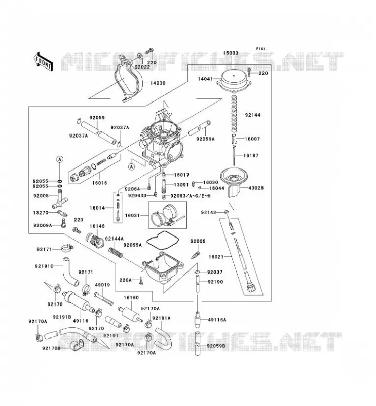 CARBURATEUR Kawasaki QUAD 400 2000 KVF400 4X4  KVF400-C2