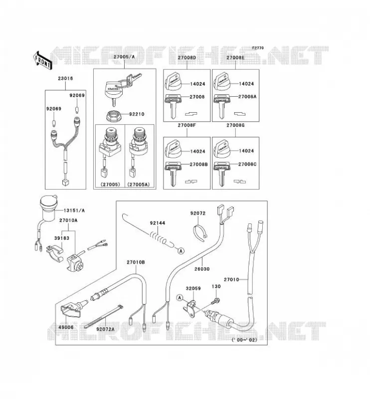 CONTACTEUR Kawasaki QUAD 400 2000 KVF400 4X4  KVF400-C2