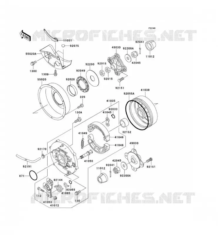 MOYEU ARRIERE Kawasaki QUAD 400 2000 KVF400 4X4  KVF400-C2