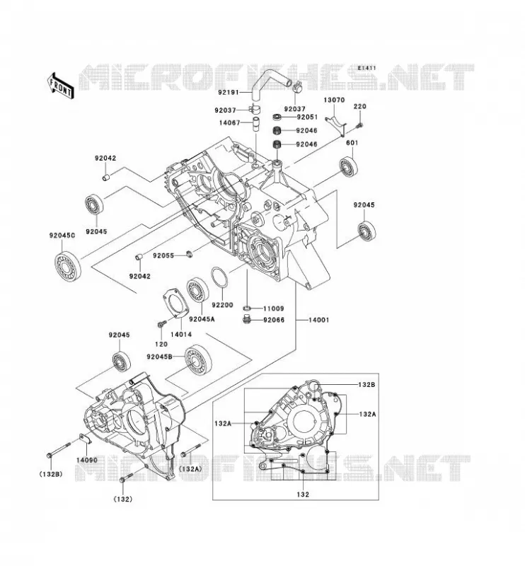 CARTER MOTEUR(S) Kawasaki QUAD 400 2000 KVF400 4X4  KVF400-C2