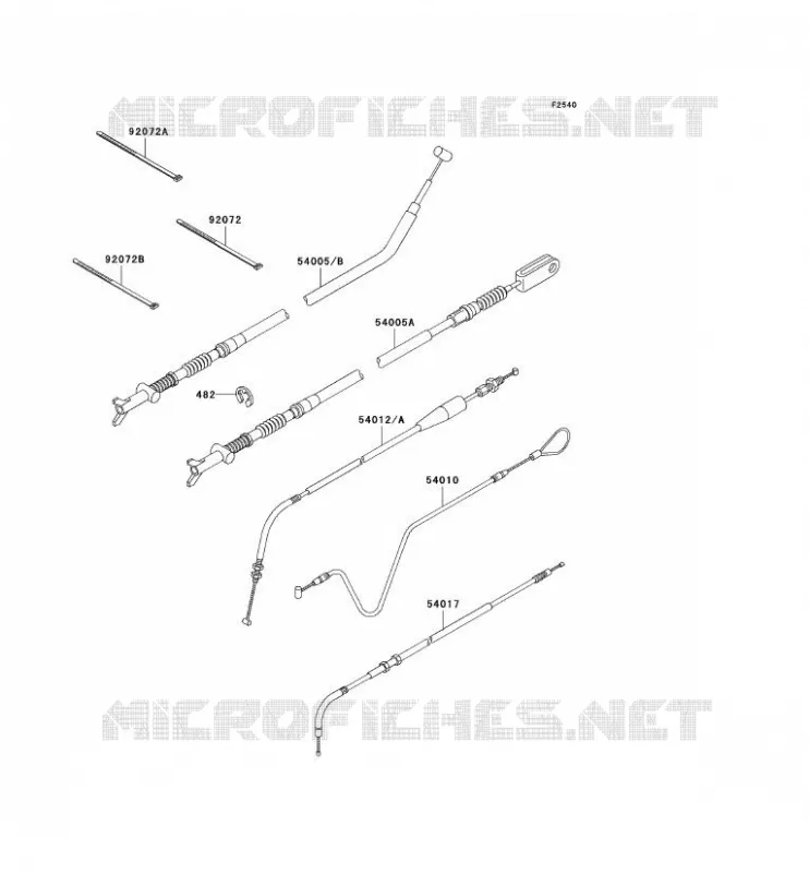 CABLES Kawasaki QUAD 400 2001 KVF400 4X4  KVF400-C3