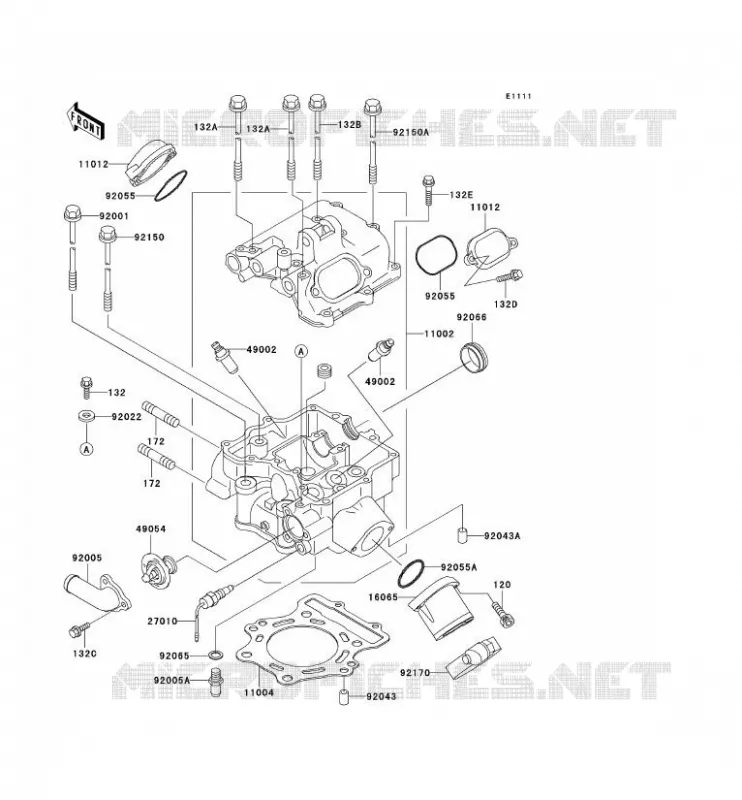 CULASSE Kawasaki QUAD 400 2001 KVF400 4X4  KVF400-C3