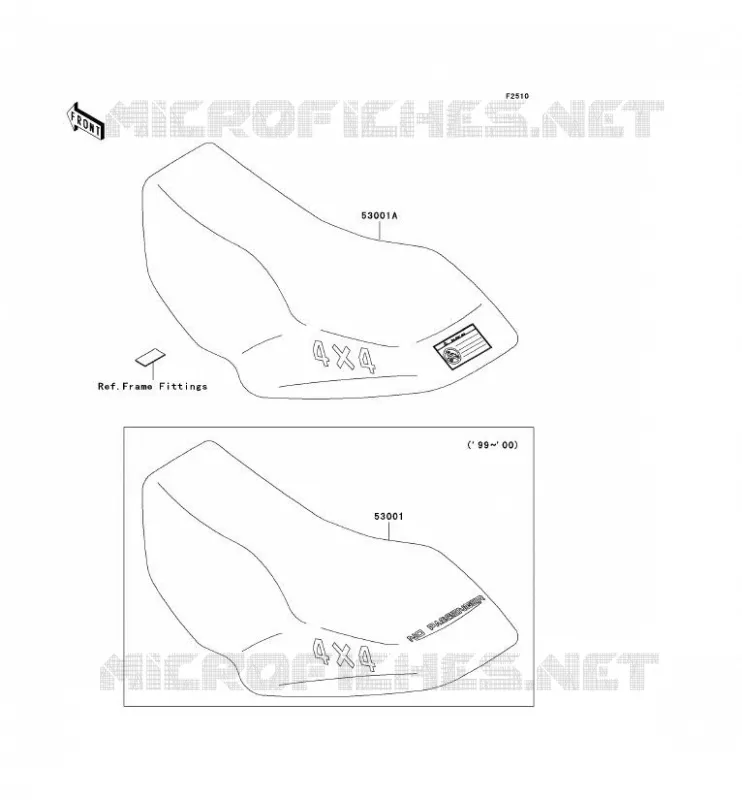SELLE Kawasaki QUAD 400 2001 KVF400 4X4  KVF400-C3