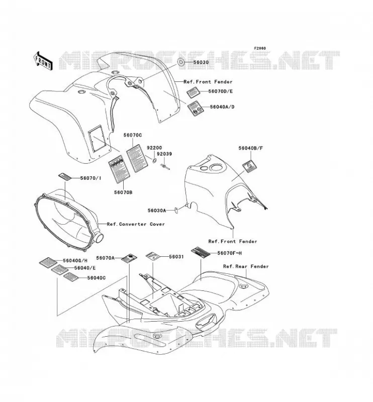 LABEL Kawasaki QUAD 400 2001 KVF400 4X4  KVF400-C3