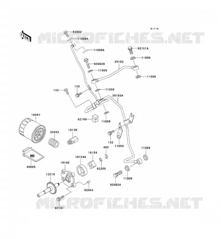 POMPE A HUILE/FILTRE &Agrave; HUILE Kawasaki QUAD 400 2001 KVF400 4X4  KVF400-C3