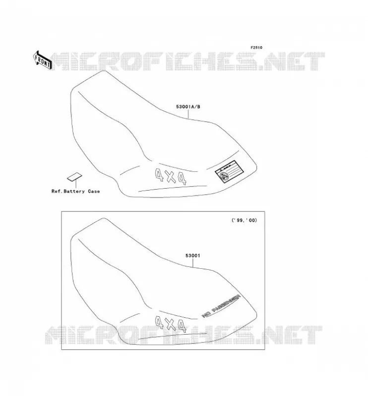 SELLE Kawasaki QUAD 400 2001 KVF400 4X4  KVF400-C3