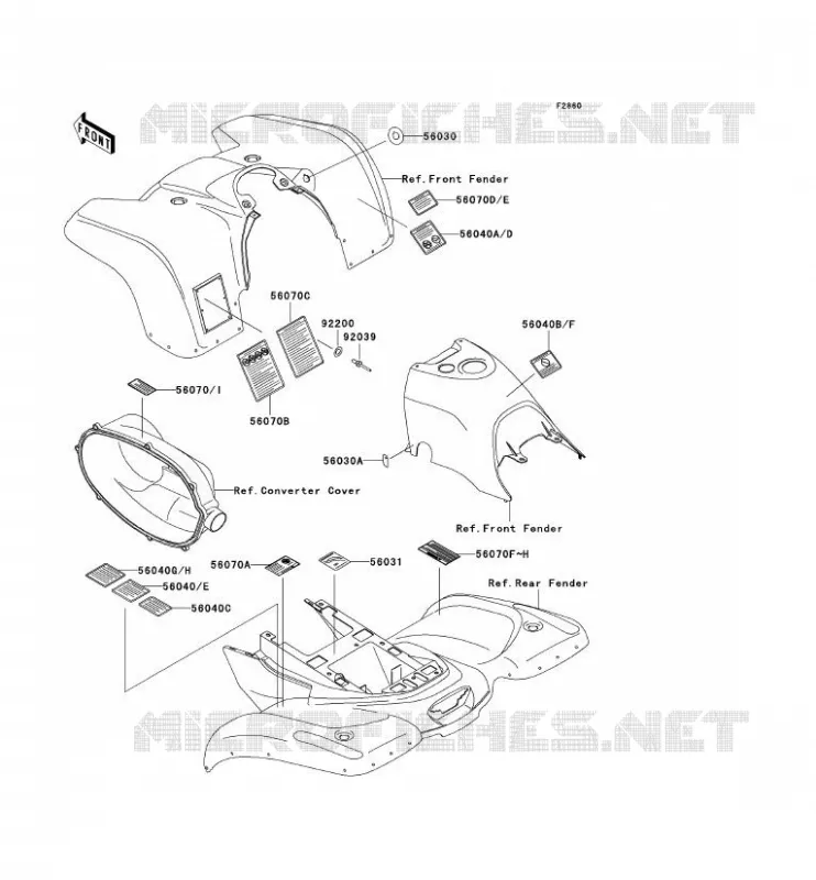 LABEL Kawasaki QUAD 400 2001 KVF400 4X4  KVF400-C3