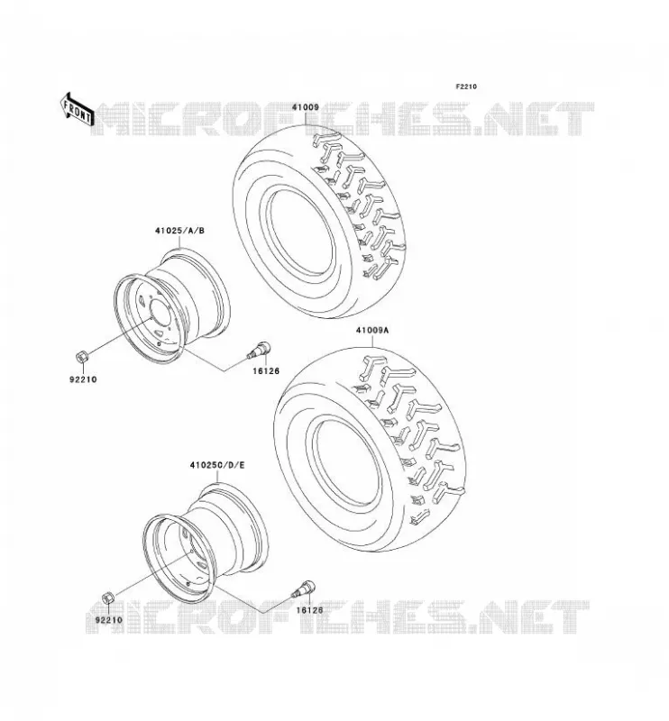 PNEUS Kawasaki QUAD 400 2002 KVF400 4X4  KVF400-C4
