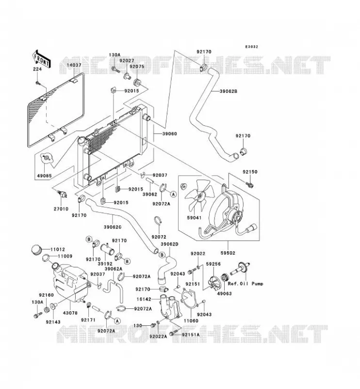 RADIATEUR Kawasaki QUAD 400 2002 KVF400 4X4  KVF400-C4