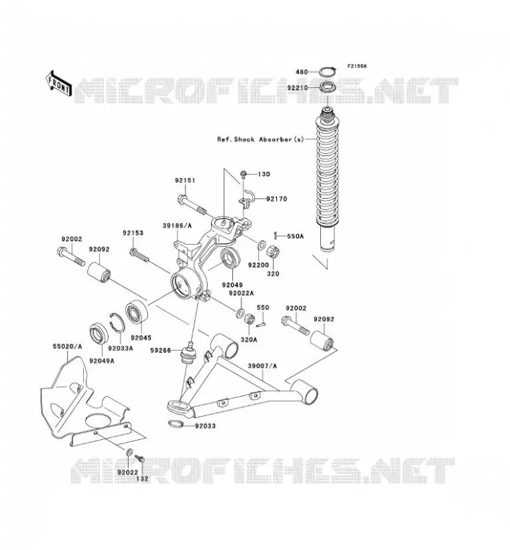 SUSPENSION Kawasaki QUAD 400 2002 KVF400 4X4  KVF400-C4