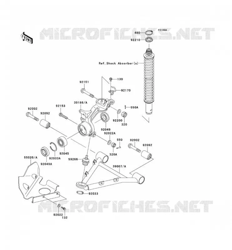 SUSPENSION Kawasaki QUAD 400 2002 KVF400 4X4  KVF400-C4