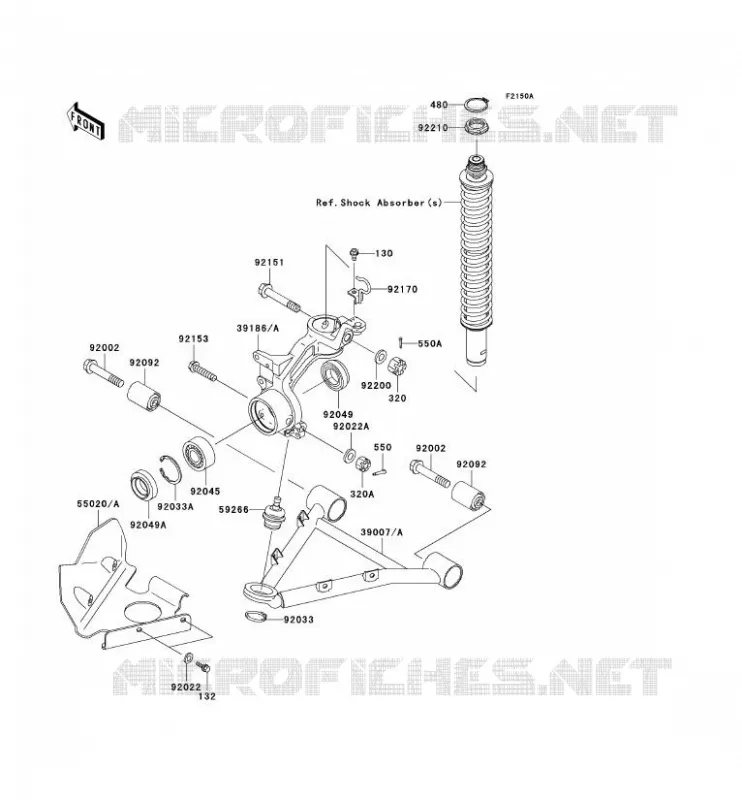 SUSPENSION Kawasaki QUAD 400 2002 KVF400 4X4  KVF400-C4