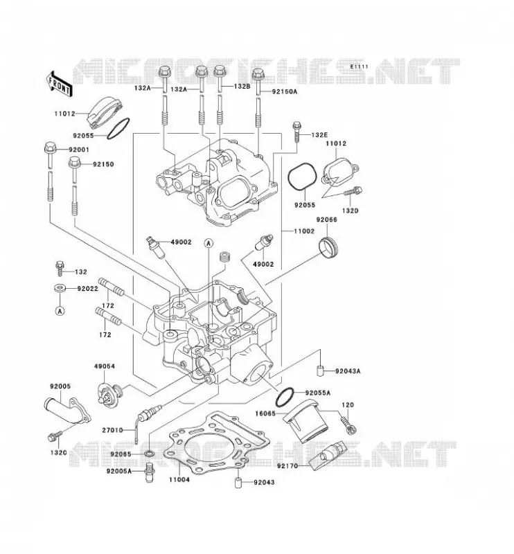 CULASSE Kawasaki QUAD 400 1999 KVF400  KVF400-D1