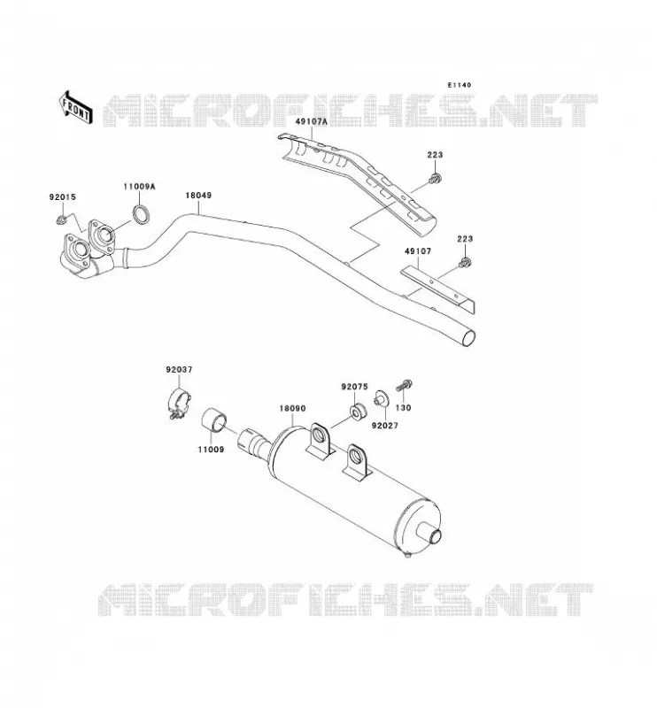 &Eacute;CHAPPEMENT Kawasaki QUAD 400 1999 KVF400  KVF400-D1