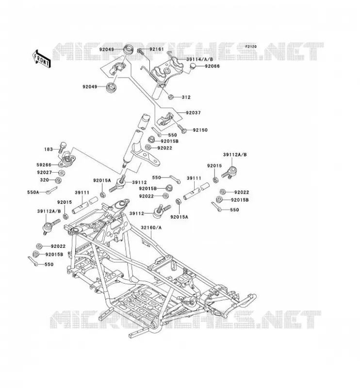 CH&Acirc;SSIS Kawasaki QUAD 400 1999 KVF400  KVF400-D1