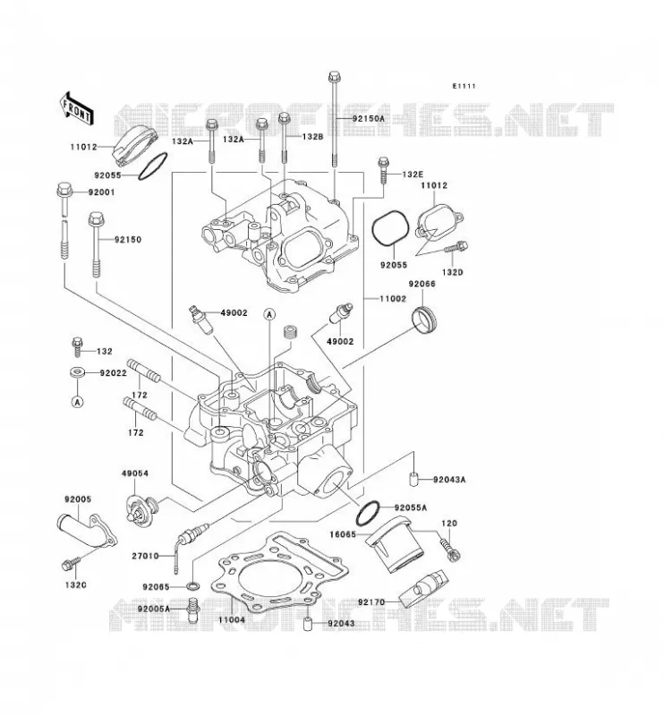 CULASSE Kawasaki QUAD 400 1999 KVF400  KVF400-D1