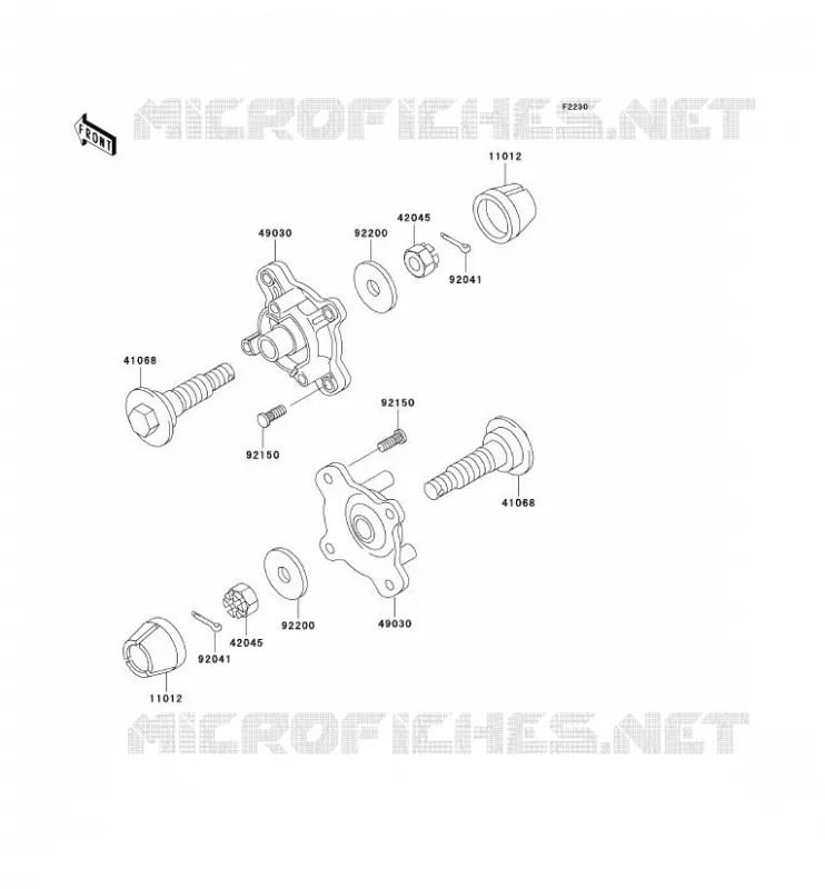 MOYEU AVANT Kawasaki QUAD 400 2000 KVF400  KVF400-D2