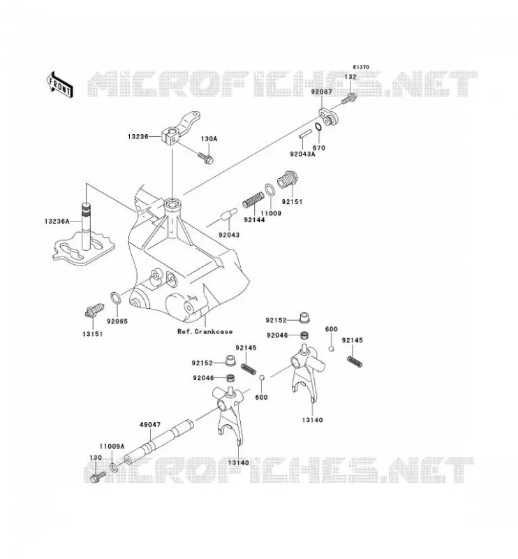 SELECTEUR Kawasaki QUAD 400 2000 KVF400  KVF400-D2
