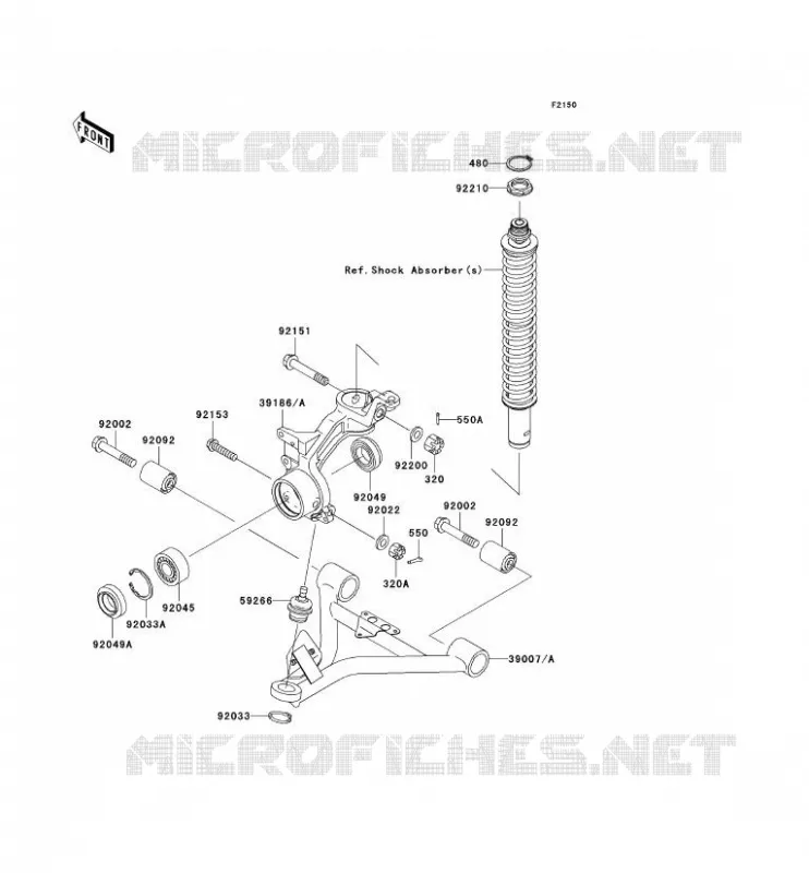 SUSPENSION Kawasaki QUAD 400 2000 KVF400  KVF400-D2