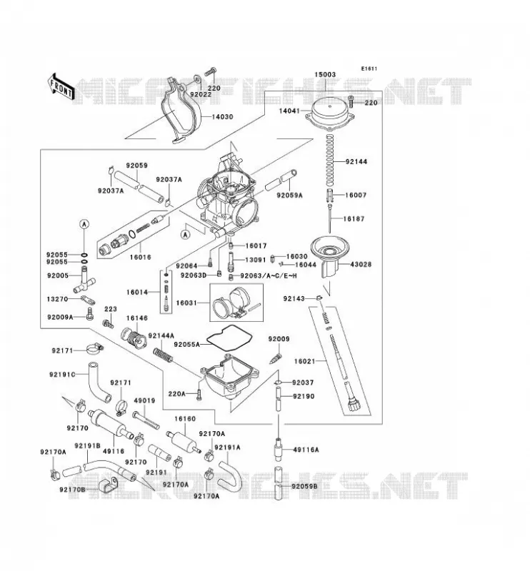 CARBURATEUR Kawasaki QUAD 400 2000 KVF400  KVF400-D2